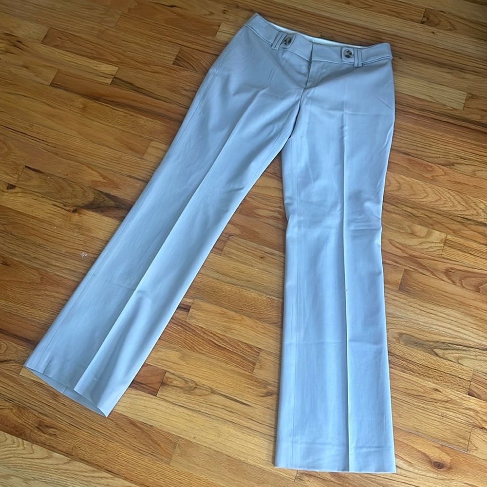 Trouser banana republic Jackson fit gray stone khaki bootcut wide leg sz 4